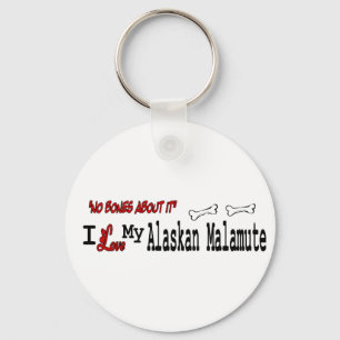 I Love My Alaskan Malamute Key Ring