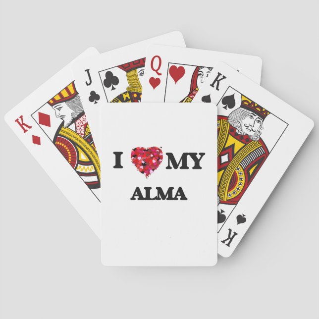 I love my Alma Playing Cards (Back)