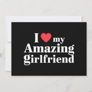 I Love My Amazing Girlfriend I Heart My Hot Gf Holiday Card