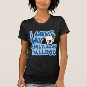 I Love My American Bulldog Women's Twofer Shirt