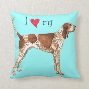 I Love my American English Coonhound Cushion