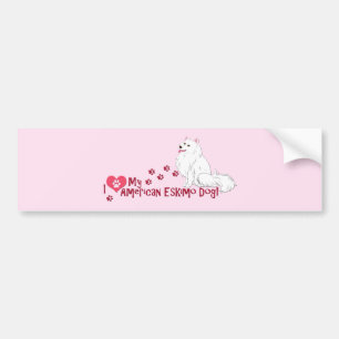 I Love My American Eskimo Dog! Bumper Sticker