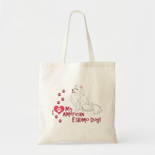 I Love My American Eskimo Dog! Tote Bag