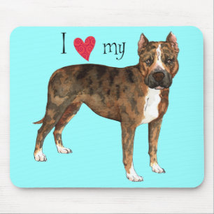 I Love my American Staffordshire Terrier Mouse Mat