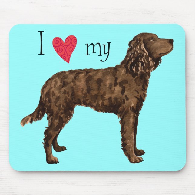 I Love my American Water Spaniel Mouse Mat (Front)