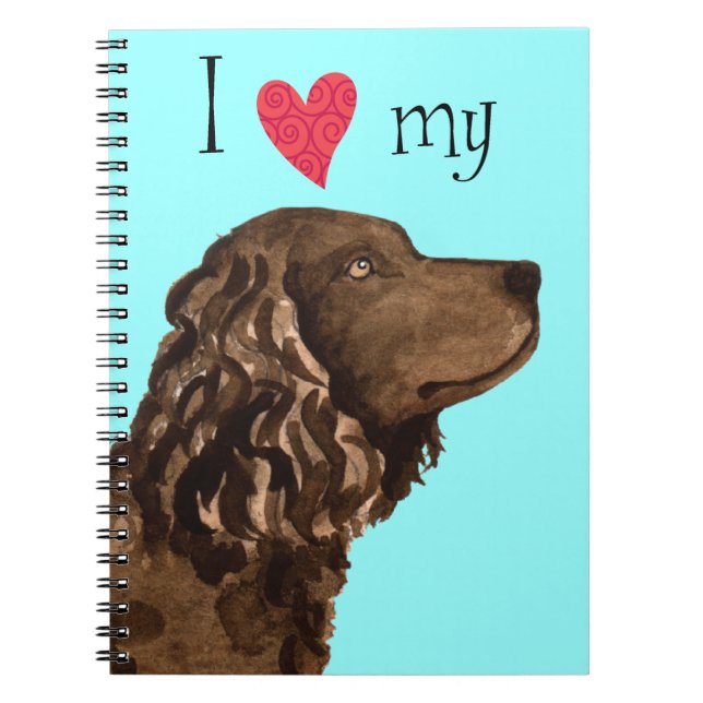 I Love my American Water Spaniel Notebook (Front)