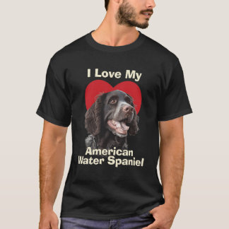 I Love My American Water Spaniel Puppy Dog T-Shirt