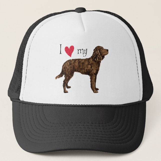 I Love my American Water Spaniel Trucker Hat (Front)