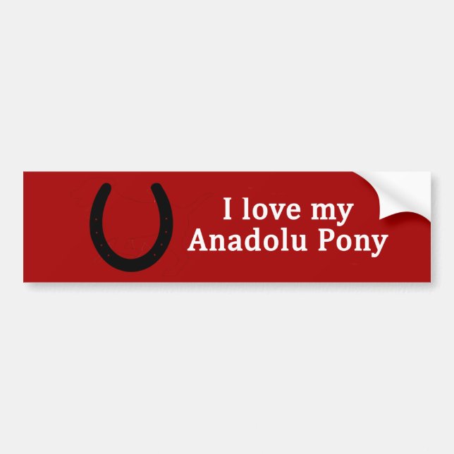 I Love My Anadolu Pony Bumper Sticker (Front)