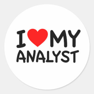 I Love my Analyst Classic Round Sticker