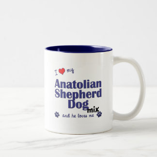 I Love My Anatolian Shepherd Dog Mix (Male Dog) Two-Tone Coffee Mug