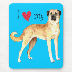 I Love my Anatolian Shepherd Mouse Mat