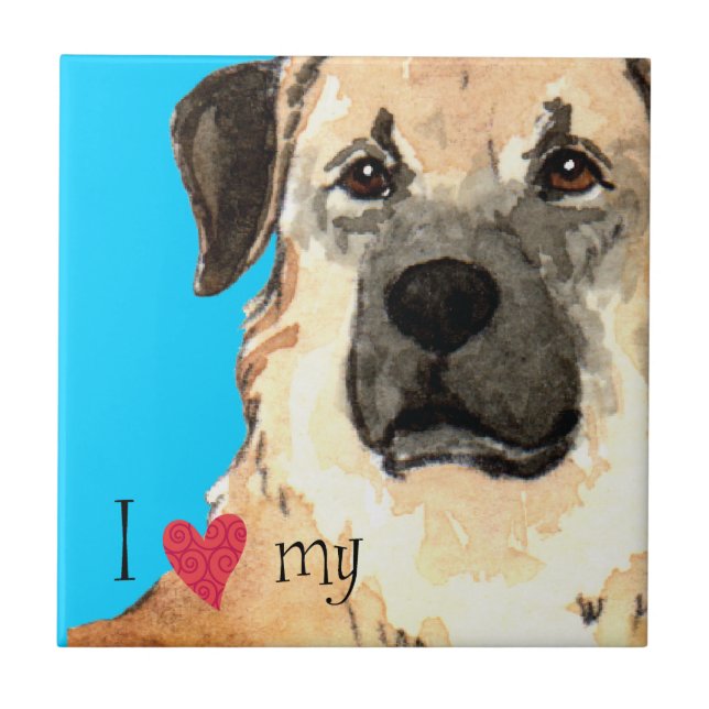I Love my Anatolian Shepherd Tile (Front)