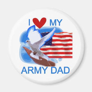 I Love My Army Dad Tshirts and Gifts Magnet