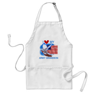 I Love My Army Grandson Tshirts and Gifts Standard Apron