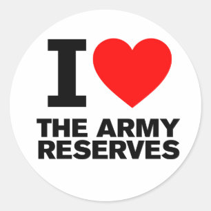 I Love my Army Reserve Classic Round Sticker
