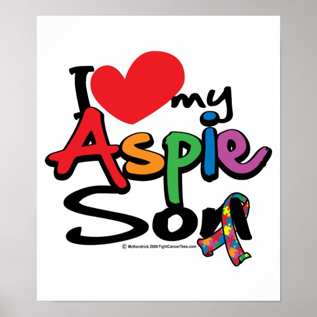 I Love My Aspie Son Poster (Front)