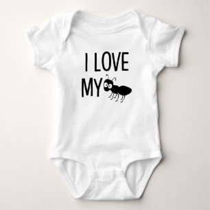 I love my aunt funny baby shirt