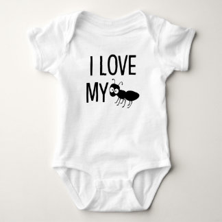 I love my aunt funny baby shirt