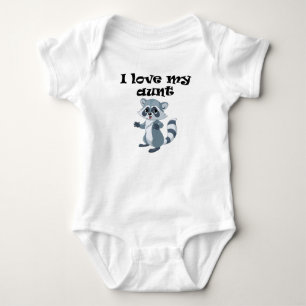 I Love My Aunt Racoon Baby Bodysuit