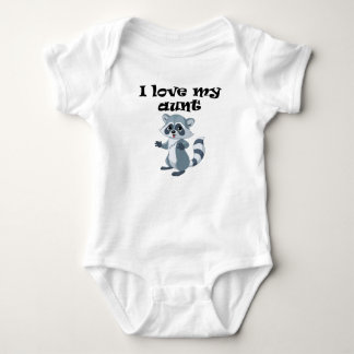 I Love My Aunt Racoon Baby Bodysuit