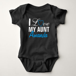 I Love My Aunt-The Aunt Name. Custom Made Baby Bodysuit