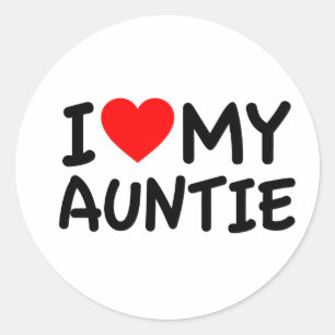 I love my Auntie Classic Round Sticker