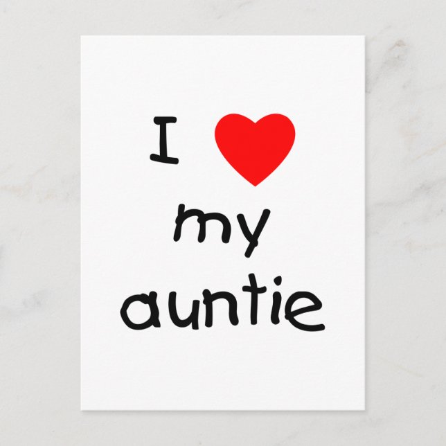 I Love My Auntie Postcard (Front)