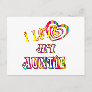 I Love My Auntie Postcard