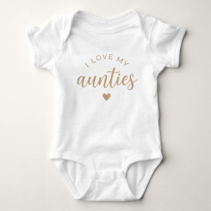 I Love My Aunties Cute Baby Bodysuit