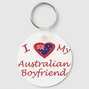 I Love My Australian Boyfriend Key Ring