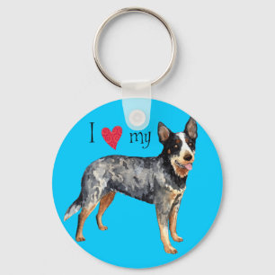 I Love my Australian Cattle Dog Key Ring