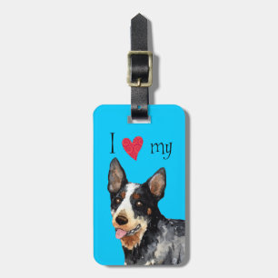 I Love my Australian Cattle Dog Luggage Tag