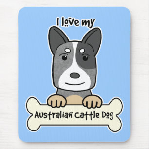 I Love My Australian Cattle Dog Mouse Mat