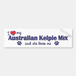 I Love My Australian Kelpie Mix (Female Dog) Bumper Sticker