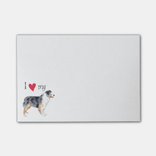 I Love my Australian Shepherd Post-it Notes