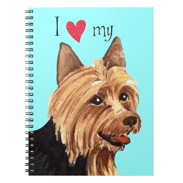 I Love my Australian Terrier Notebook (Front)