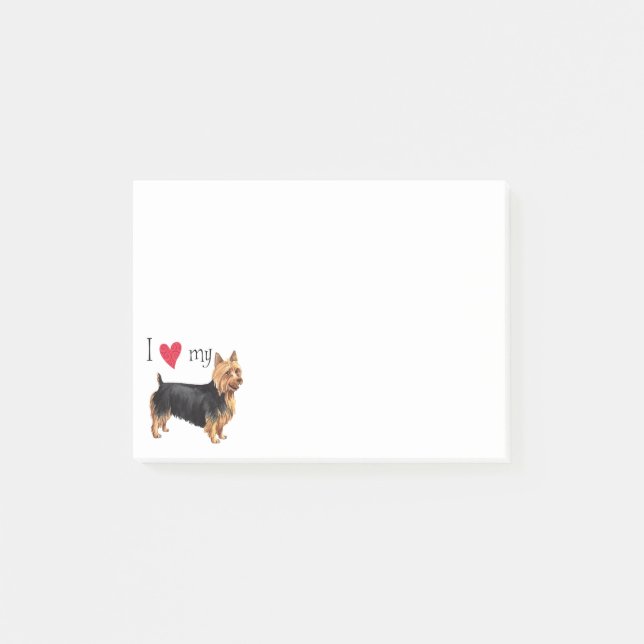 I Love my Australian Terrier Post-it Notes (Front)