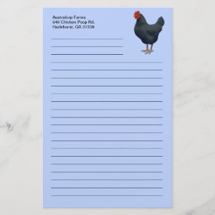 I Love My Australorp Chicken Stationery