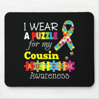 I Love My Autistic Cousin Autism Awareness Day Rai Mouse Mat