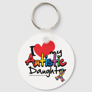 I Love My Autistic Daughter Key Ring