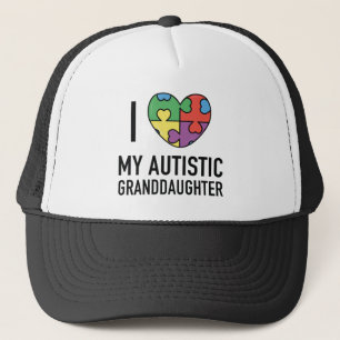 I Love My Autistic Granddaughter Trucker Hat