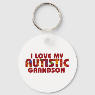 I Love my Autistic Grandson Key Ring
