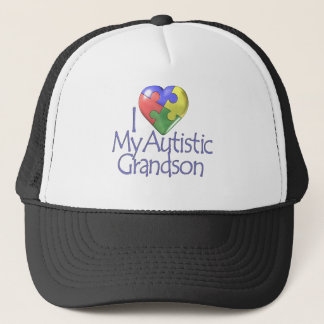 I Love My Autistic Grandson Trucker Hat