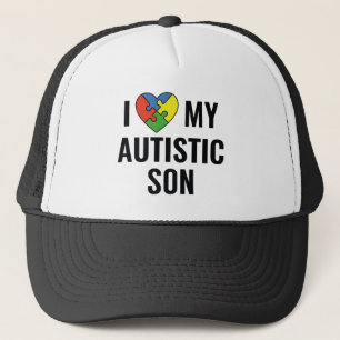 I Love My Autistic Son Trucker Hat
