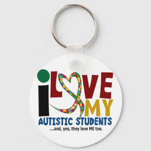 I Love My Autistic Students 2 AUTISM AWARENESS Key Ring