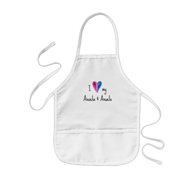 I Love My Avuela and Avuelo Apron (Front)