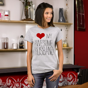 I Love My Awesome Husband, His/Her Valentine's Day T-Shirt