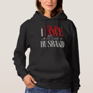 I Love My Awesome Husband Unique Wife Red Heart Hoodie
