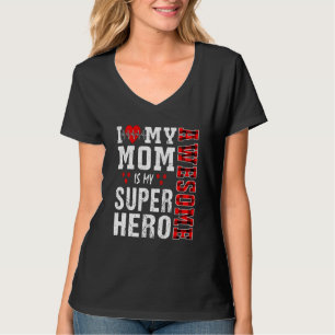 I Love My Awesome Mum Is My Superhero Family Match T-Shirt
